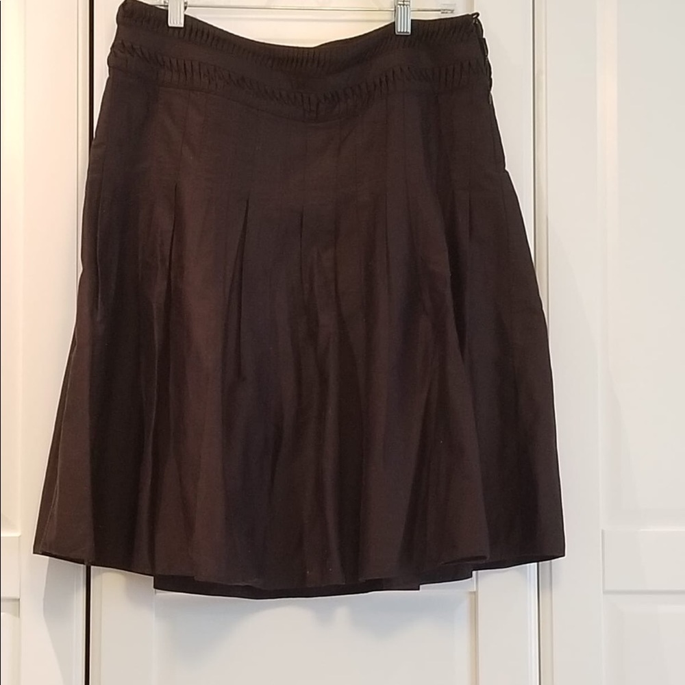 Brown ruffle skirt